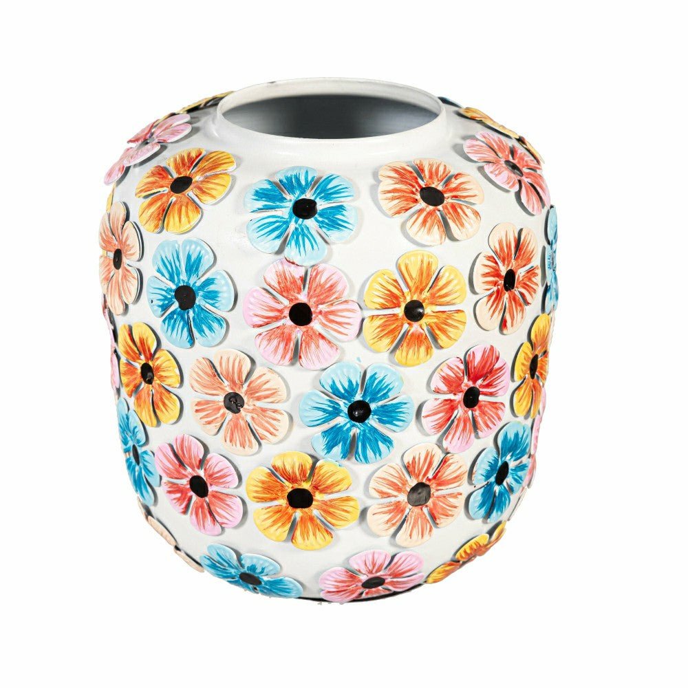 What She Shed Vase Metal Floral | Plow & Hearth