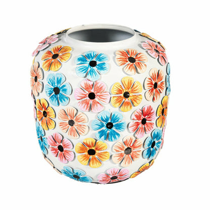 What She Shed Vase Metal Floral | Plow & Hearth