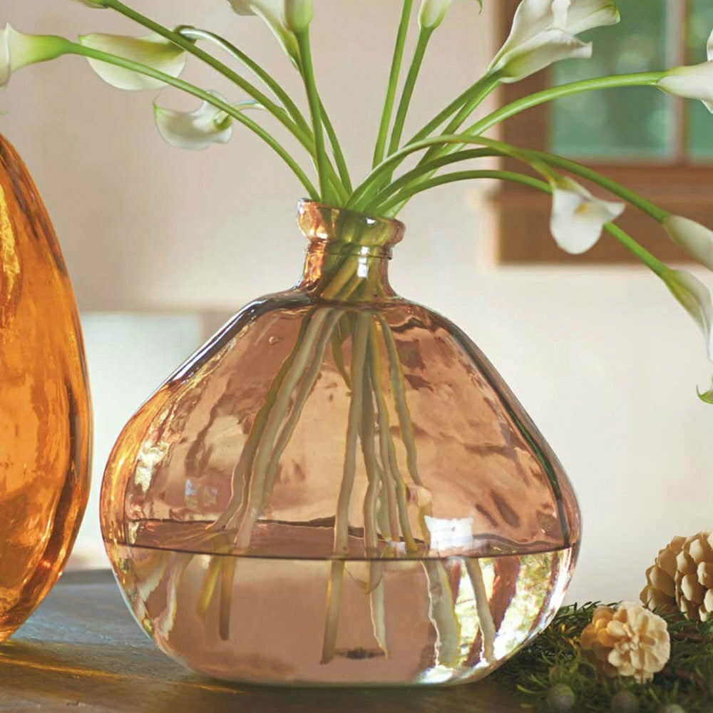 Artisan-Crafted Recycled Glass Askew Balloon Vase | Plow & Hearth