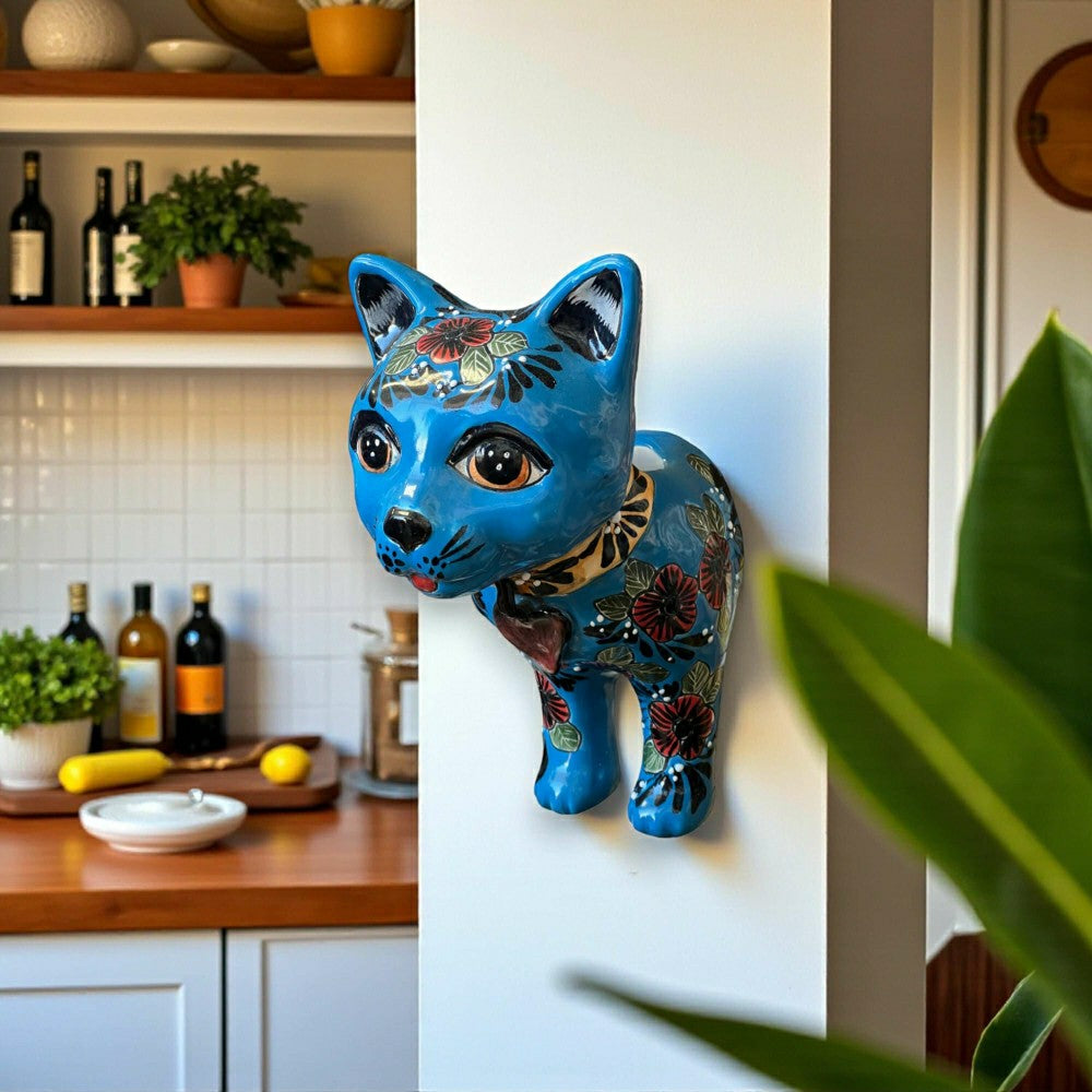 Talavera Cat Wall Planter | Plow & Hearth
