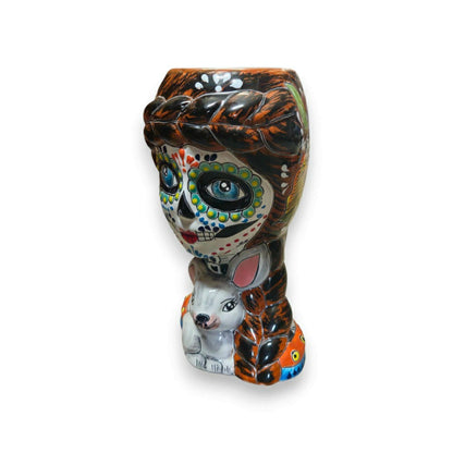 Day of the Dead Lady & Bunny Planter | Plow & Hearth