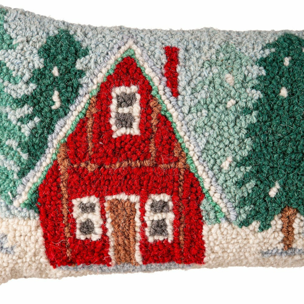 Cabin in the Woods Hooked Pillow | Plow & Hearth