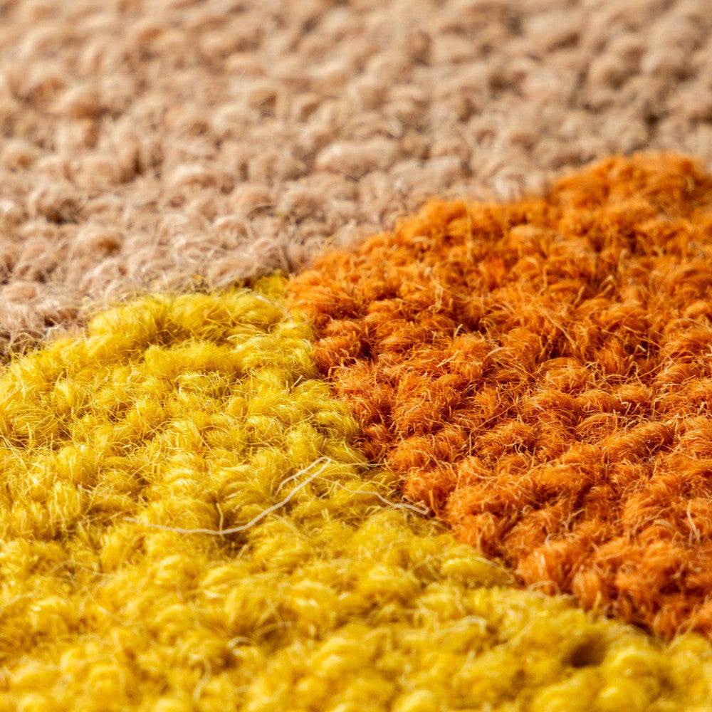 Candy Corn Wool Hand-Hooked Pillow | Plow & Hearth
