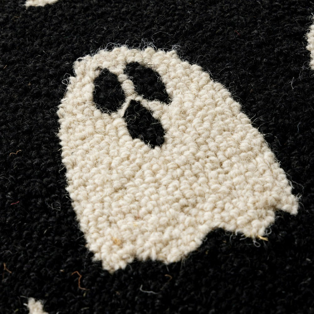 Handhooked Wool Ghost Pillow | Plow & Hearth