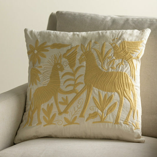 Embroirdered Tenangos Pillow Cover, 18" x 18" | Plow & Hearth