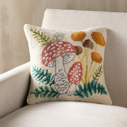Mushroom & Fern Hook Pillow | Plow & Hearth