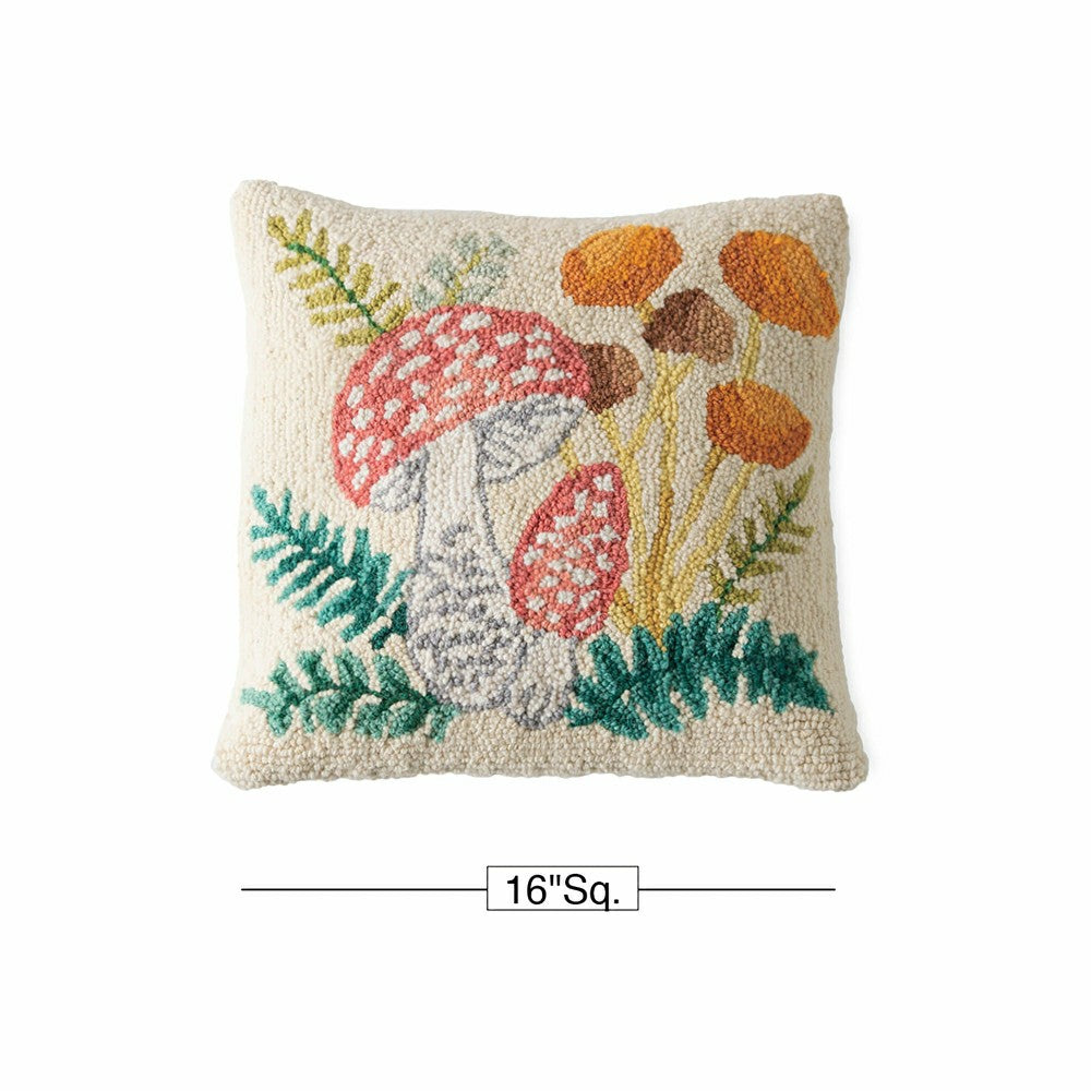 Mushroom & Fern Hook Pillow | Plow & Hearth
