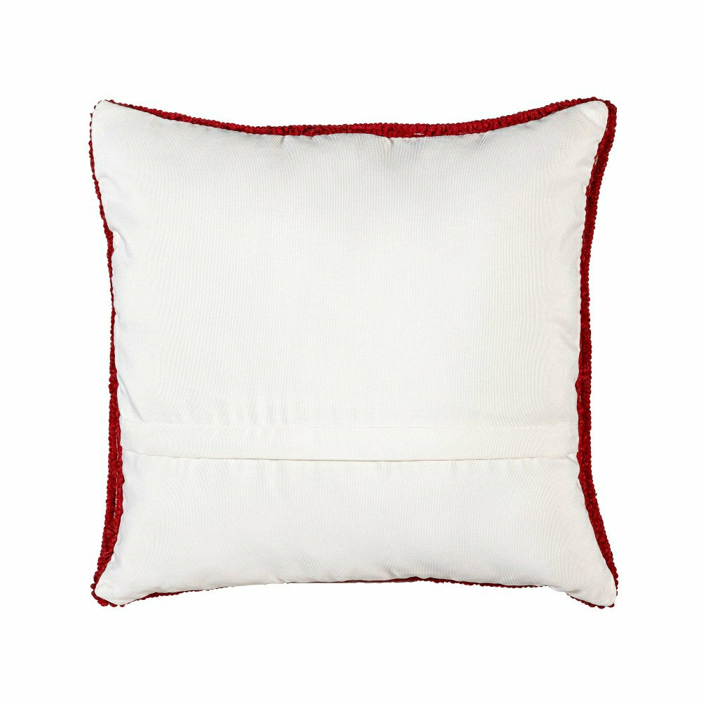 Indoor/Outdoor Hooked Pillow Snowflake Polypropylene, 18"x18" | Plow & Hearth