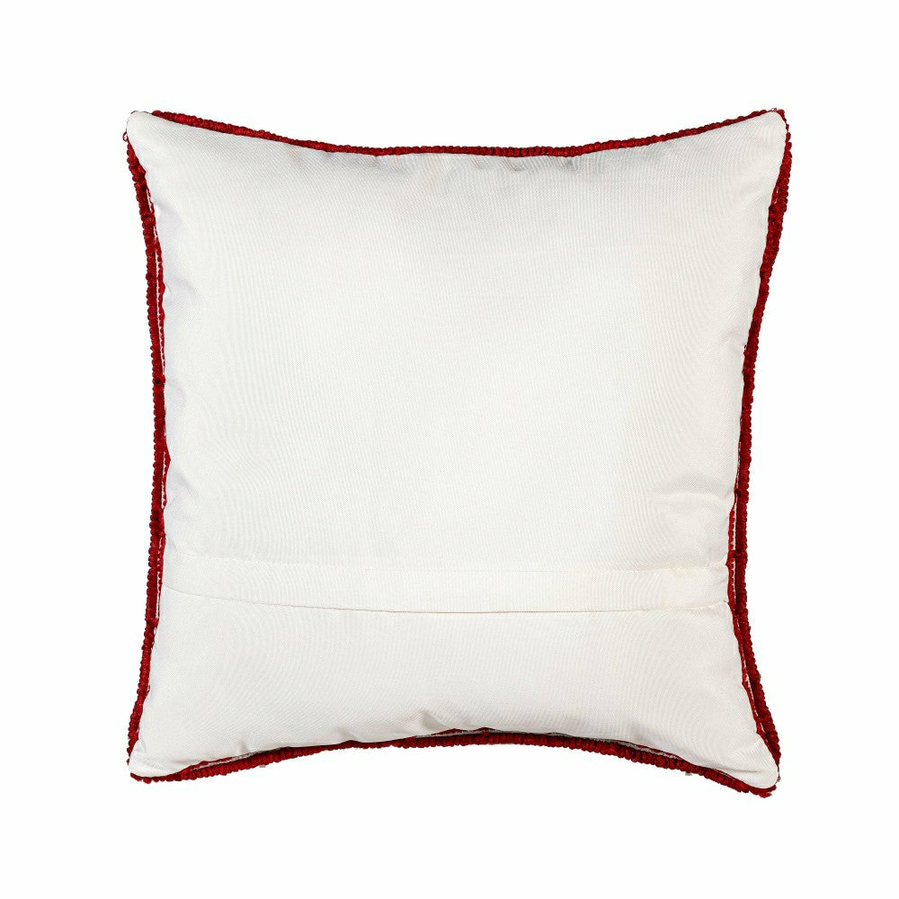 Indoor/Outdoor Hooked Pillow Cardinal Joy Polypropylene, 18"x18" | Plow & Hearth
