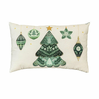 Shades of Emerald Throw Pillow Lumbar Pillow, 16"L x 10.5"H | Plow & Hearth