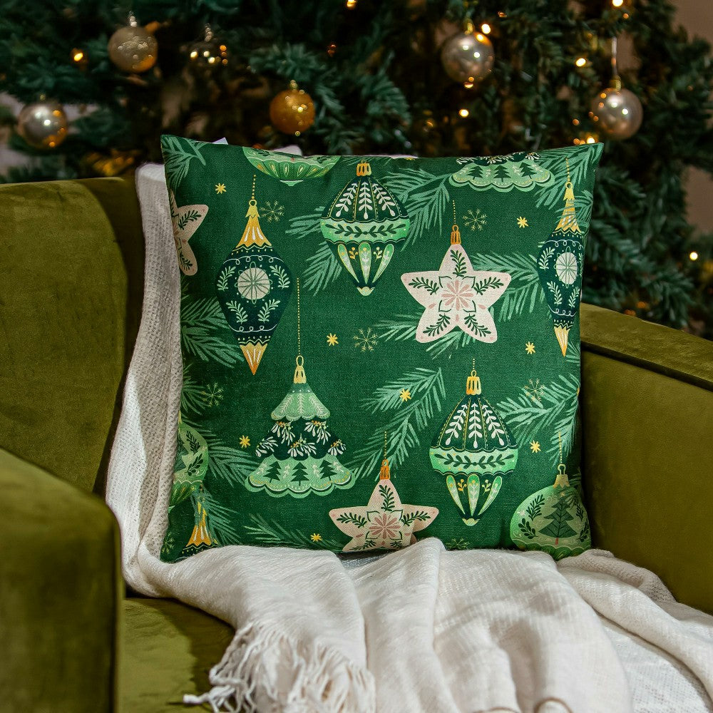 Shades of Emerald Throw Pillow Shades of Emerald Square Pillow, 16" | Plow & Hearth