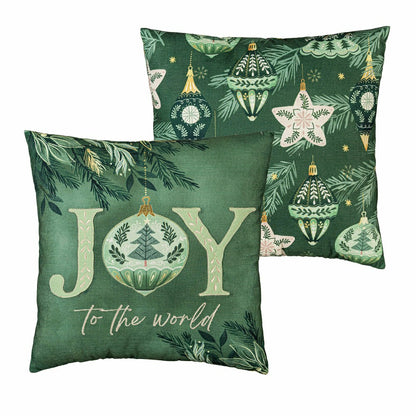 Shades of Emerald Throw Pillow Shades of Emerald Square Pillow, 16" | Plow & Hearth