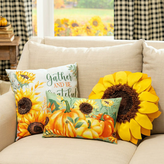 Grateful Gatherings Lumbar Pillow, 16" x 10" | Plow & Hearth