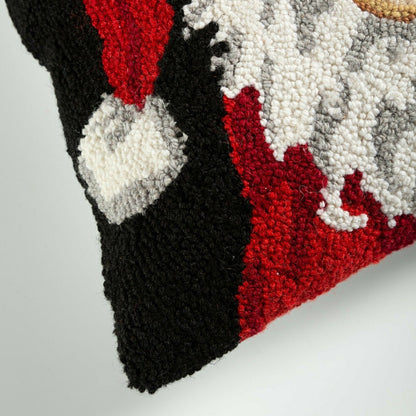 Holiday Golden Retriever Santa Hand-Hooked Wool Throw Pillow | Plow & Hearth