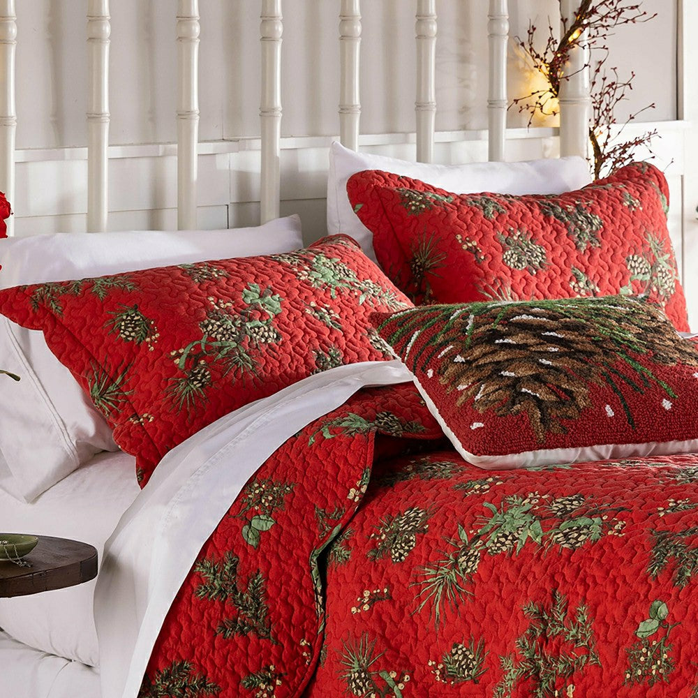Snowy Pinecones Pillow | Plow & Hearth