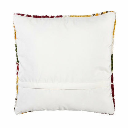 Indoor/Outdoor Fall Florals Hooked Polypropylene Throw Pillow 18"x18" | Plow & Hearth