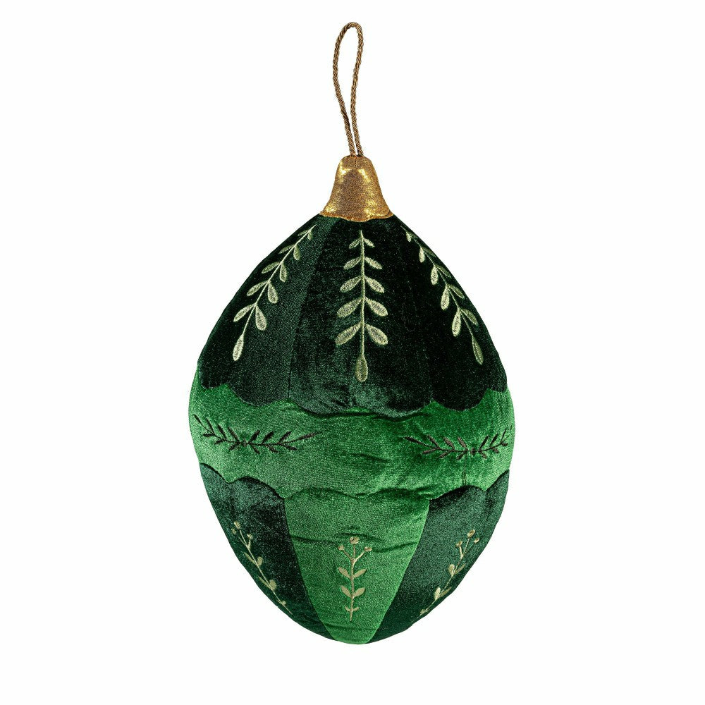 Shades of Emerald Throw Pillow Ornament Shaped Pillow, 8.25"L x 13"H | Plow & Hearth