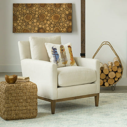 Triple Feather Hand Hooked Wool Pillow | Plow & Hearth