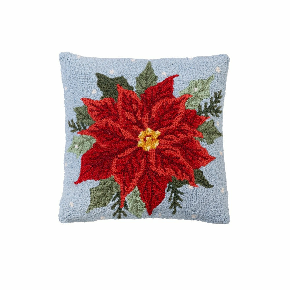 Holiday Poinsettia Hook Pillow | Plow & Hearth