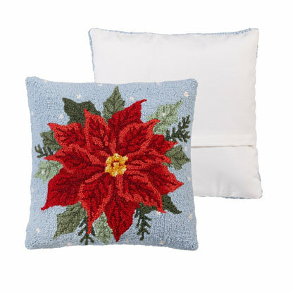 Holiday Poinsettia Hook Pillow | Plow & Hearth