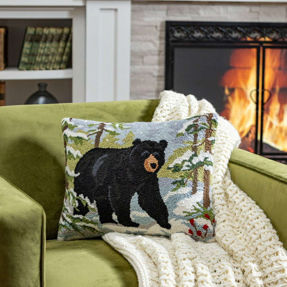 Snow Bear Hook Pillow | Plow & Hearth