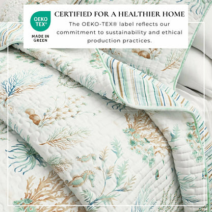 Santa Barbara Coastal Printed Cotton Quilt Set | Plow & Hearth