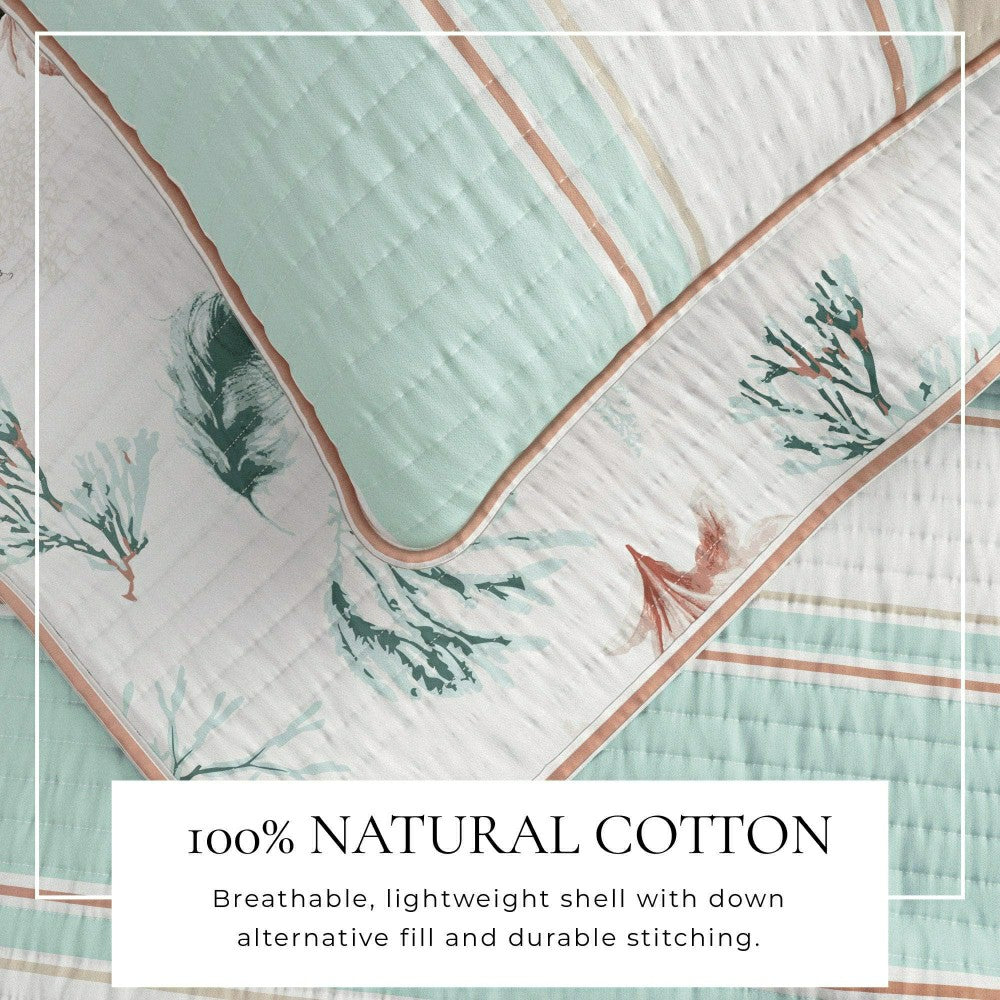 St. Augustine Coastal Printed Cotton Quilt Set | Plow & Hearth