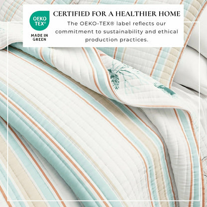 St. Augustine Coastal Printed Cotton Quilt Set | Plow & Hearth