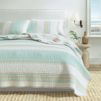St. Augustine Coastal Printed Cotton Quilt Set | Plow & Hearth