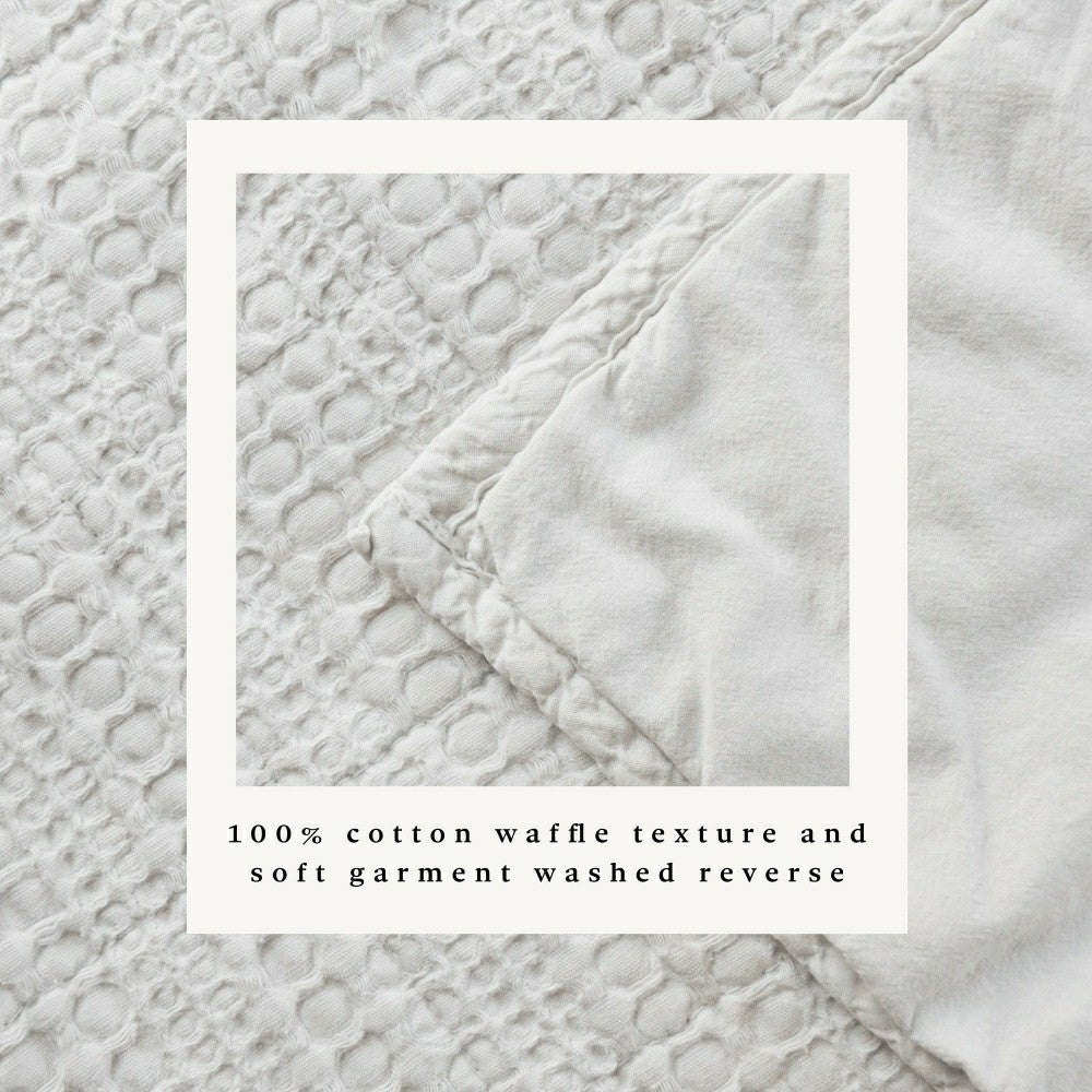 Cotton Honeycomb Waffle Garment Washed Quilt Set | Plow & Hearth
