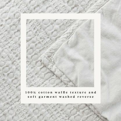 Cotton Honeycomb Waffle Garment Washed Quilt Set | Plow & Hearth