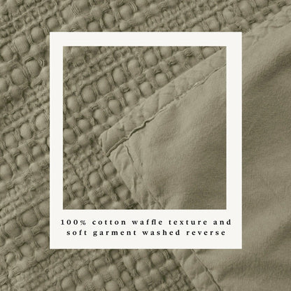 Cotton Honeycomb Waffle Garment Washed Quilt Set | Plow & Hearth