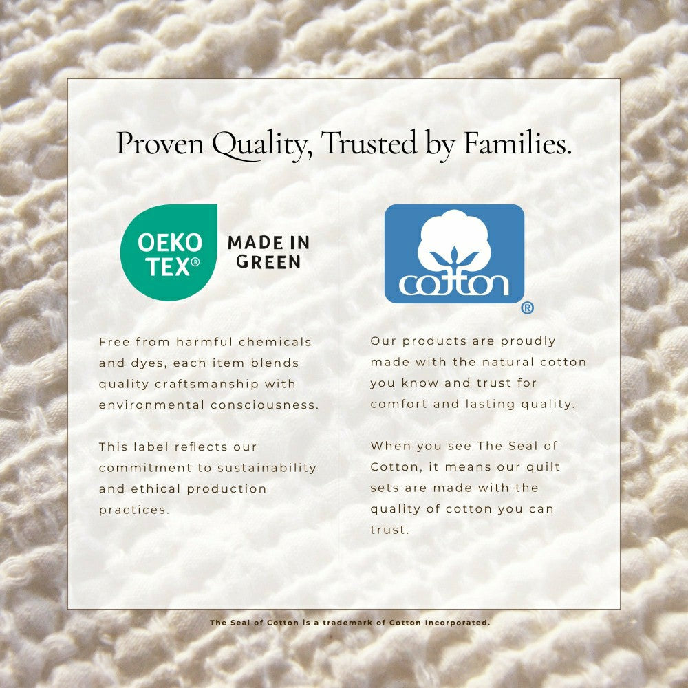 Cotton Honeycomb Waffle Garment Washed Quilt Set | Plow & Hearth