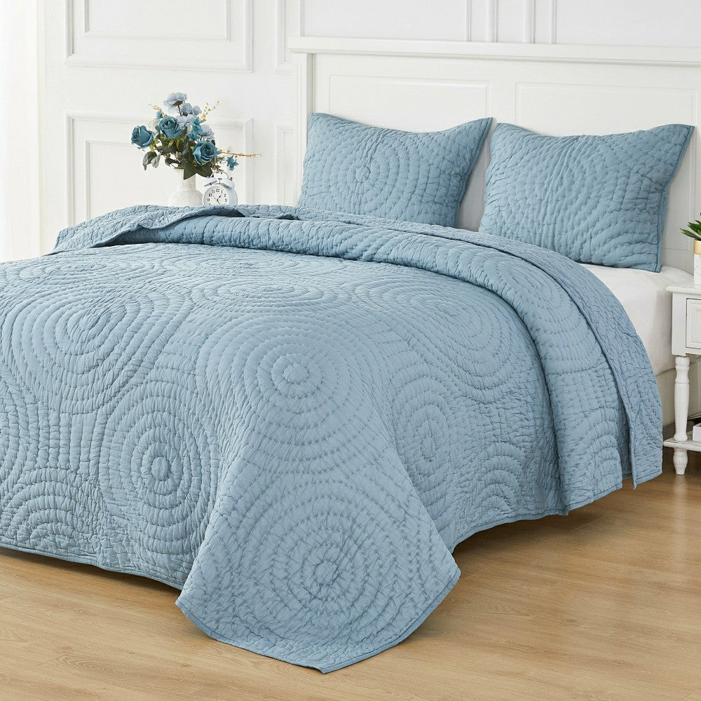 Halo Cotton Voile Hand Stitched Quilt Set | Plow & Hearth