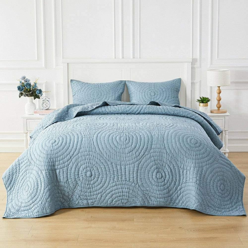 Halo Cotton Voile Hand Stitched Quilt Set | Plow & Hearth