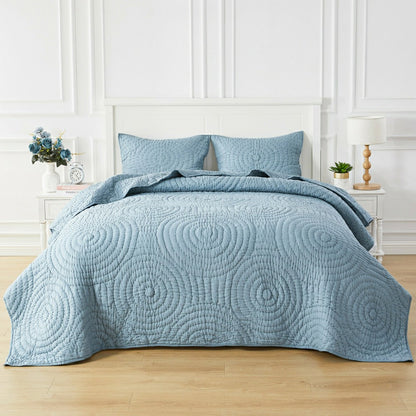 Halo Cotton Voile Hand Stitched Quilt Set | Plow & Hearth