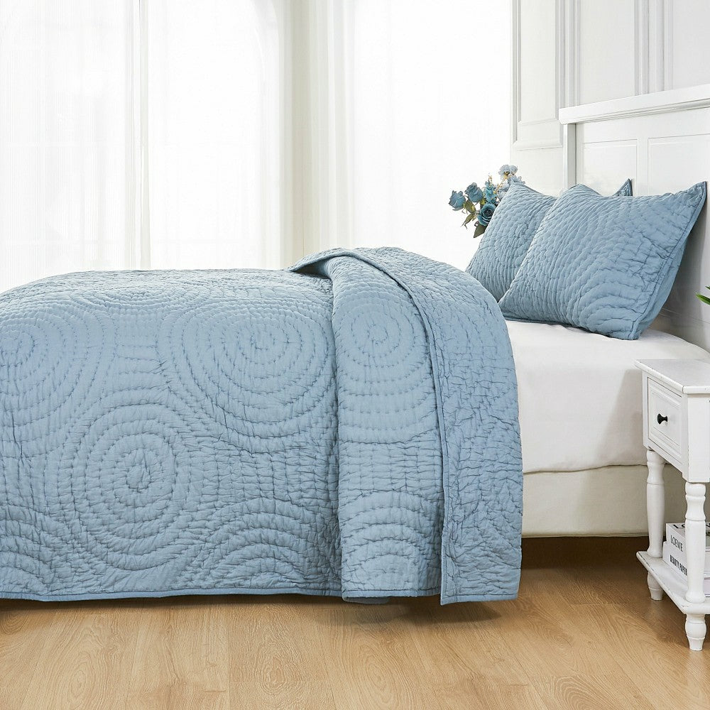 Halo Cotton Voile Hand Stitched Quilt Set | Plow & Hearth