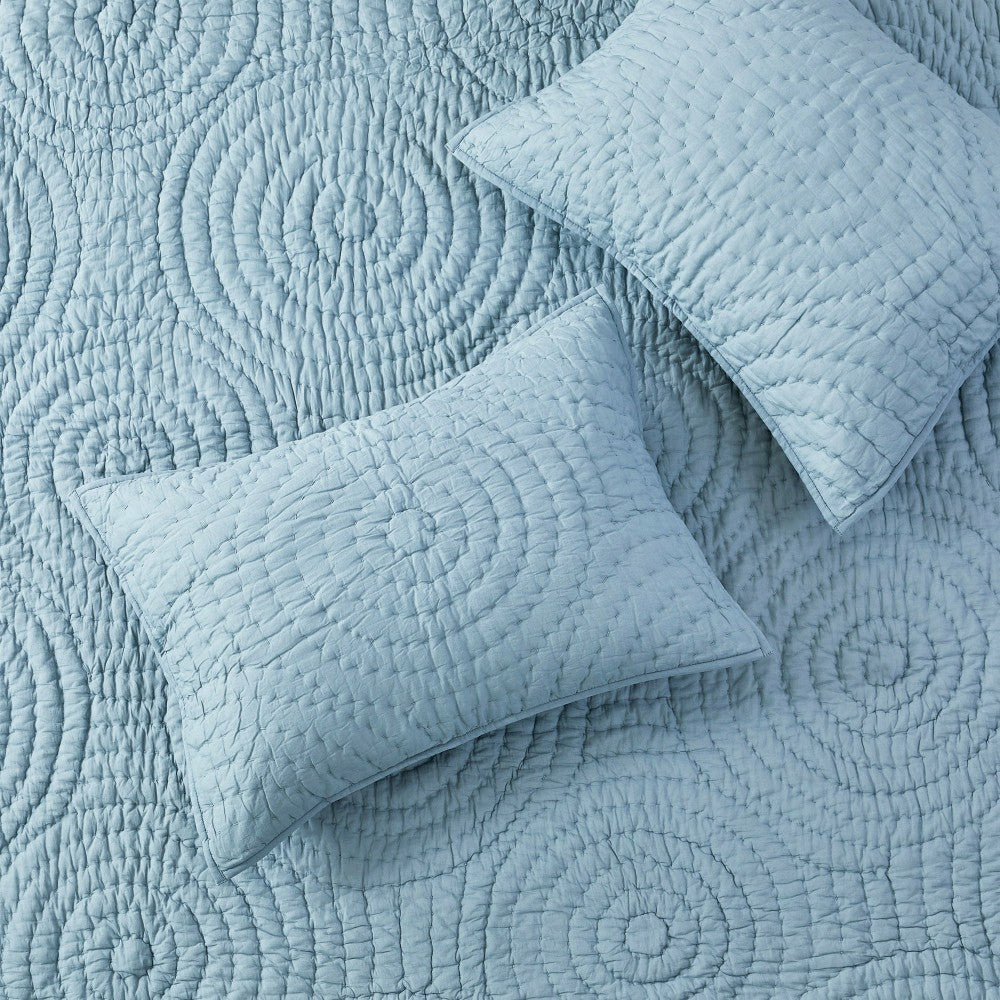 Halo Cotton Voile Hand Stitched Quilt Set | Plow & Hearth