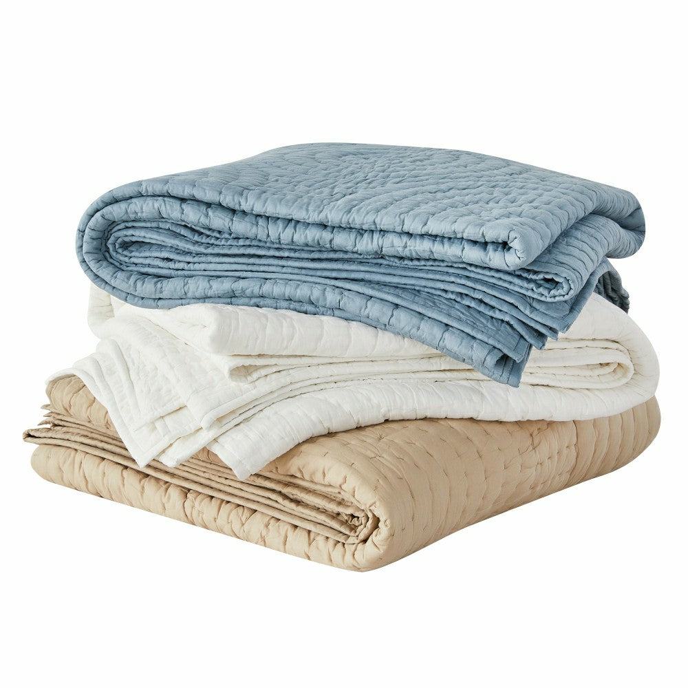 Halo Cotton Voile Hand Stitched Quilt Set | Plow & Hearth