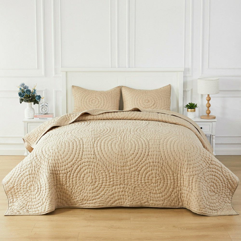 Halo Cotton Voile Hand Stitched Quilt Set | Plow & Hearth