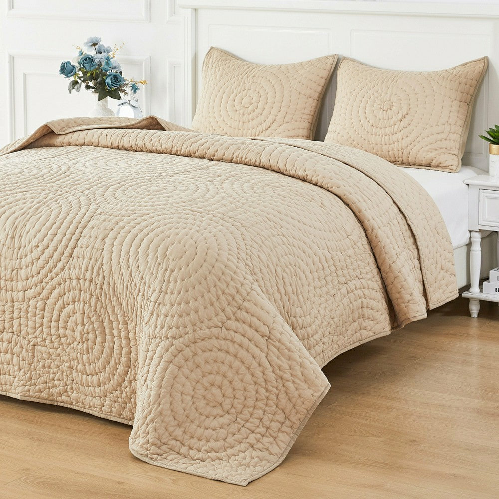 Halo Cotton Voile Hand Stitched Quilt Set | Plow & Hearth