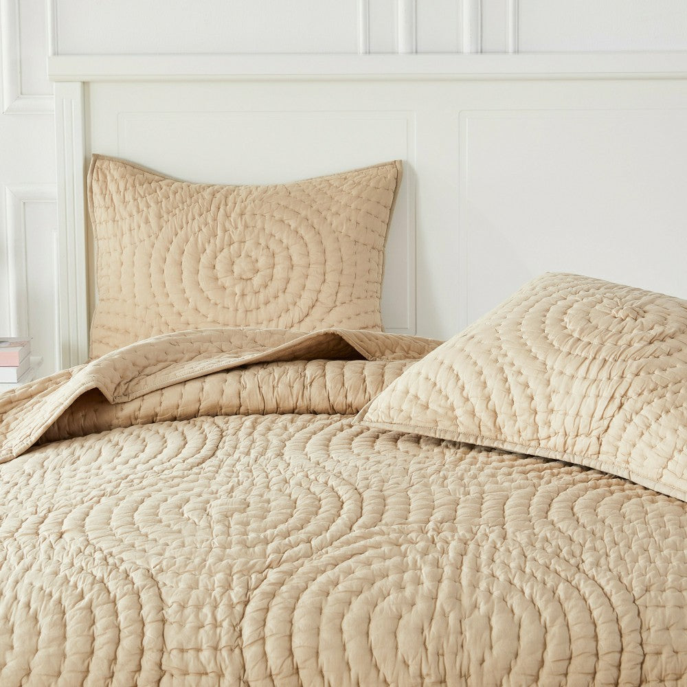 Halo Cotton Voile Hand Stitched Quilt Set | Plow & Hearth