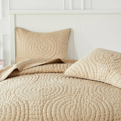Halo Cotton Voile Hand Stitched Quilt Set | Plow & Hearth