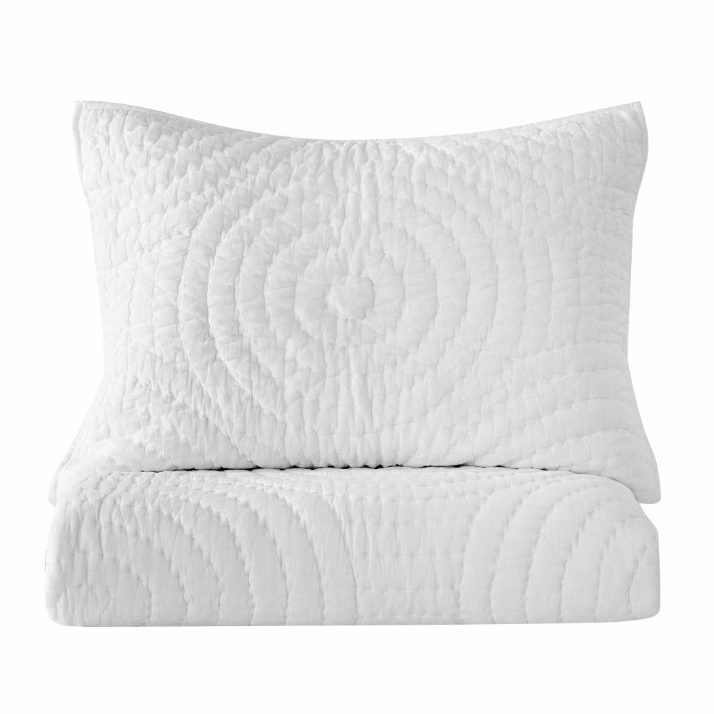 Halo Cotton Voile Hand Stitched Quilt Set | Plow & Hearth