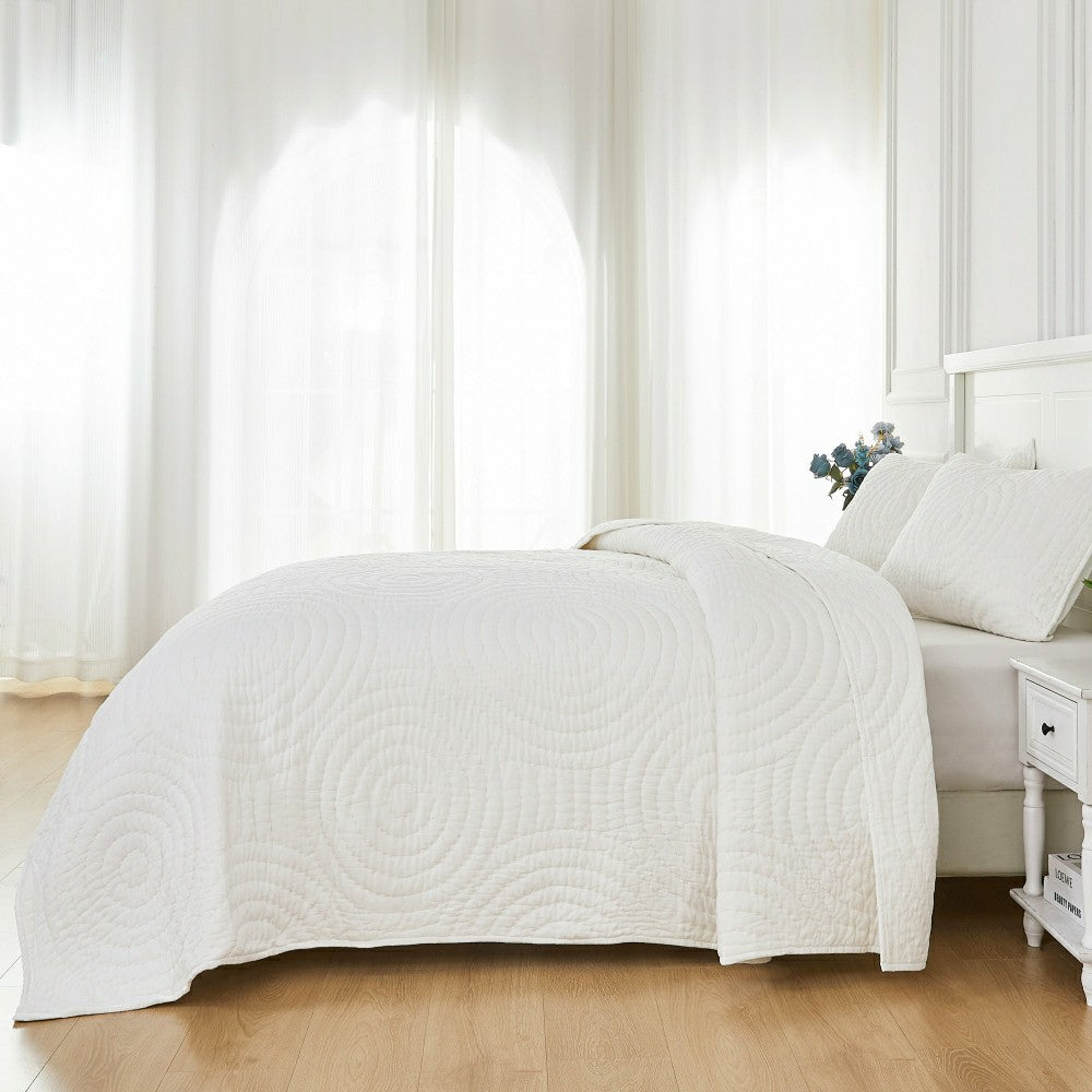 Halo Cotton Voile Hand Stitched Quilt Set | Plow & Hearth
