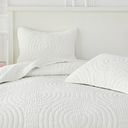 Halo Cotton Voile Hand Stitched Quilt Set | Plow & Hearth