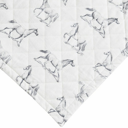 Horses Cotton Flannel Quilt Set | Plow & Hearth