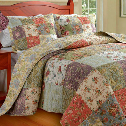 Wildflower Patchwork Bedspread | Plow & Hearth
