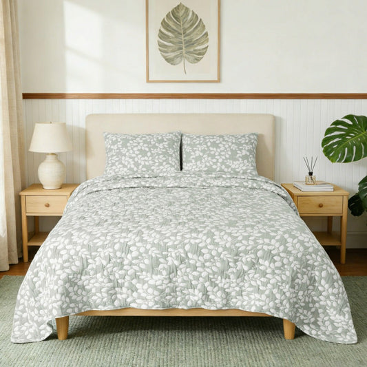 Leaves Reversible Quilt Set | Plow & Hearth