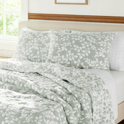 Leaves Reversible Quilt Set | Plow & Hearth